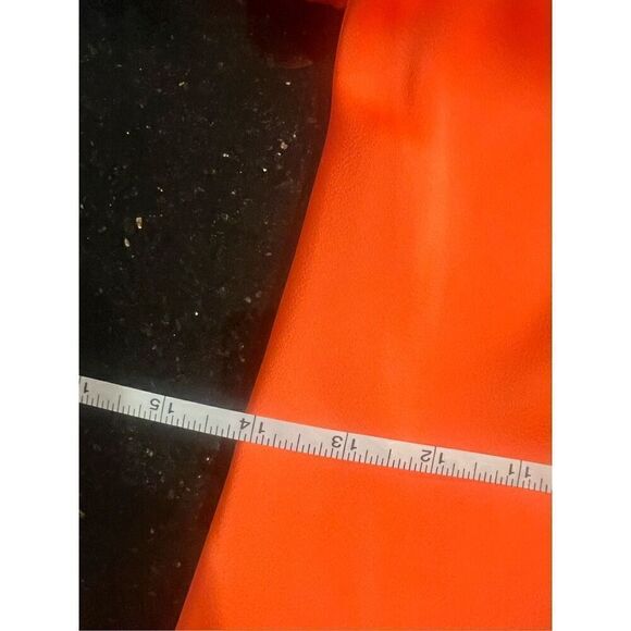 Kasia Orange satin scoop neck SATIN SLIP DRESS vacation date evening size S NWT - Picture 6 of 6